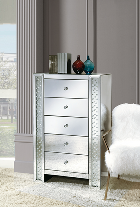 Nysa Mirrored & Faux Crystals Chest