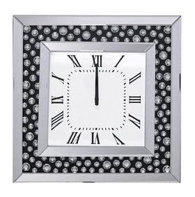Marku Mirrored & Faux GemStones Wall Clock