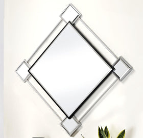 Asbury Mirrored & Chrome Accent Mirror (Wall)