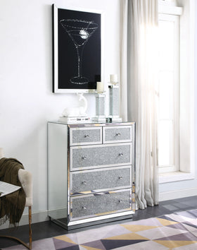 Rekha Mirrored & Faux Crystals Chest