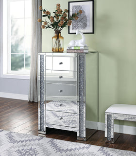 Noralie Mirrored & Faux Diamonds Chest