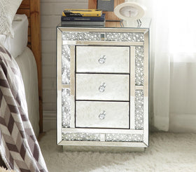 Mallika Mirrored & Faux Crystals Accent Table