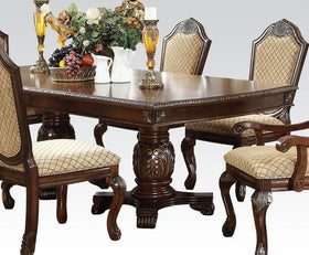 Acme Chateau de Ville Double Pedestal Dining Table in Espresso 64075
