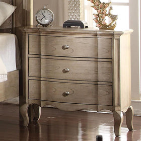 Acme Chelmsford 3-Drawer Nightstand in Antique Taupe 26053