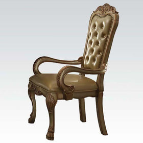 Acme Dresden Arm Chair in Gold Patina (Set of 2) 63154