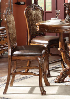 Acme Dresden Counter Height Dining Chairs in Brown Cherry Oak 12162 (Set of 2)