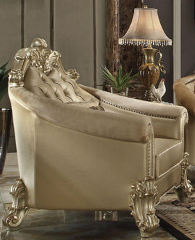 Acme Dresden Living Room Chair in Gold Patina 53122