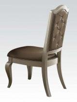 Acme Francesca Side Chair in Silver/Champagne (Set of 2) 62082