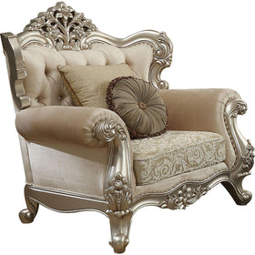 Acme Furniture Bently Chair with 2 Pillows in Champagne 50662
