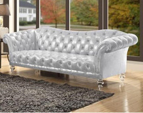 Acme Furniture Dixie Sofa in Metallic Silver 52780