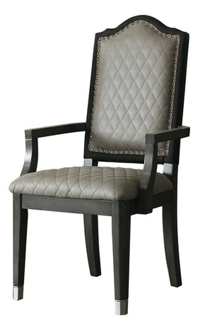 Acme Furniture House Beatrice Arm Chair in Charcoal (Set of 2) 68813