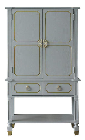 Acme Furniture House Marchese Cabinet in Pearl Gray 68865
