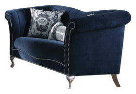 Acme Furniture Jaborosa Loveseat with 2 Pillows in Blue 50345