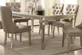 Acme Furniture Kacela Dining Table in Mirror and Champagne 72155