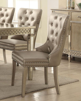 Acme Furniture Kacela Side Chair in Champagne (Set of 2) 72157