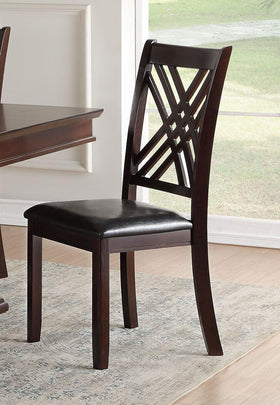 Acme Furniture Katrien Side Chair in Black and Espresso (Set of 2) 71857