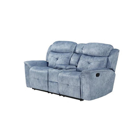 Acme Furniture Mariana Motion Loveseat in Silver Blue 55036