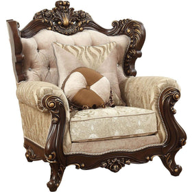 Acme Furniture Shalisa Chair with 2 Pillows in Walnut 51052