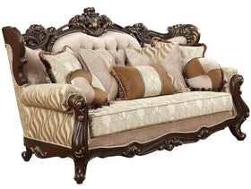Acme Furniture Shalisa Sofa with 7 Pillows in Walnut 51050