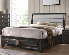 Acme Furniture Soteris King Sleigh Storage Bed in Gray 26537EK