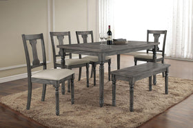 Acme Furniture Wallace Bench in Weathered Gray 71438