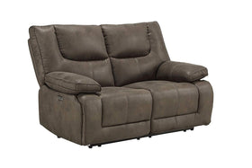 Acme Harumi Power Motion Loveseat in Gray Leather-Aire 54896