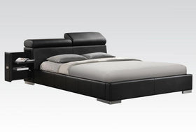 Acme Manjot Queen Upholstered Bed in Black 20750Q