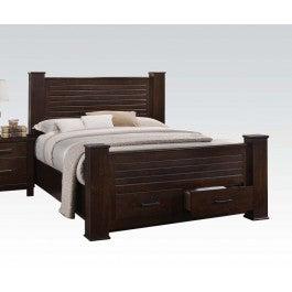 Acme Panang Queen Bed w/ Storage in Mahogany 23370Q