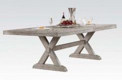 Acme Rocky Rectangular Dining Table in Gray Oak 72860
