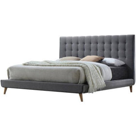 Acme Valda King Upholstered Bed in Gray 24517EK