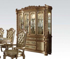 Acme Vendome Buffet and Hutch in Gold Patina 63005