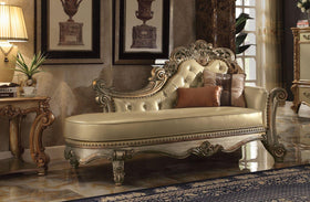 Acme Vendome Chaise in Gold Patina 96485