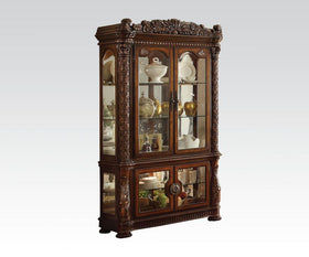 Acme Vendome Curio Cabinet with Mirror Back in Cherry 62023