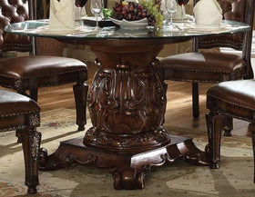 Acme Vendome Single Pedestal Dining Table with 54
