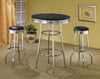 Theodore Round Bar Table Black and Chrome