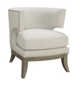 G902559  Contemporary White Accent Chair