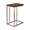Pedro Expandable Top Accent Table Chestnut and Chrome