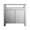 Betsey 2-door Accent Cabinet Clear Mirror and Silver