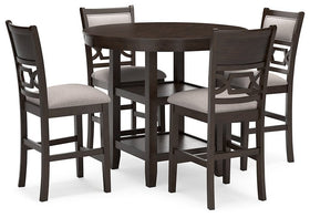 Langwest Counter Height Dining Table and 4 Barstools (Set of 5)