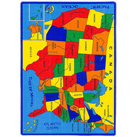 ABBEY Us Map 5' X 8' Area Rug