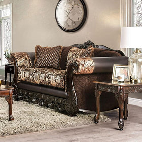 Newdale Brown/Gold Love Seat
