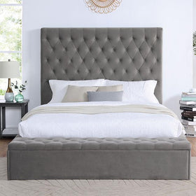 ATHENELLE Cal.King Bed, Gray