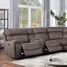 CURTIS Power Sectional, Brown