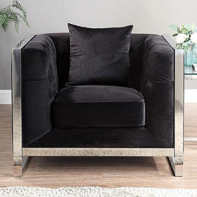 EVADNE Chair w/ Pillow, Black