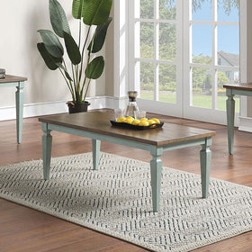 MONMOUTH 3 Pc. Table Set, Antq. Teal