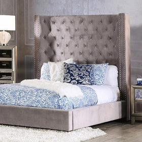 ROSABELLE Cal.King Bed, Gray