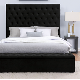 ATHENELLE Cal.King Bed, Black