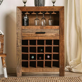 GALANTHUS Wine Cabinet, Weathered Natural Tone