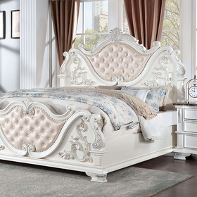 ESPARANZA Cal.King Bed, Pearl White