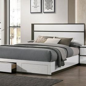 BIRSFELDEN Queen Bed w/ Drawers, White
